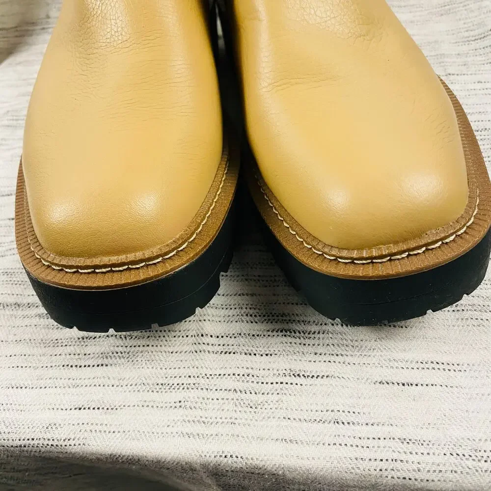 Sam Edelman Laguna Chelsea Boots Waterproof‎ Lug Sole Beige Tan Size 10.5 NWT